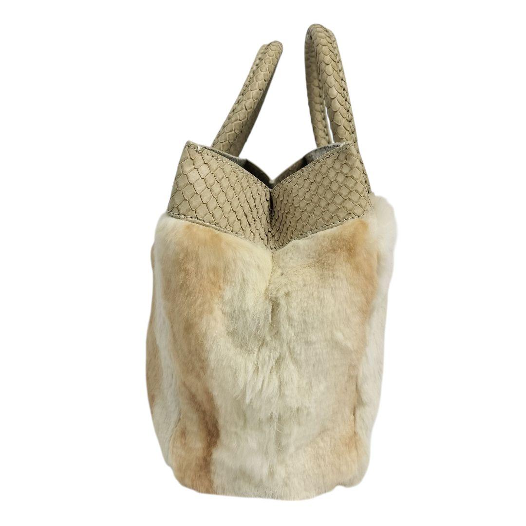美品】トッズ パイソンファー コンビネーション ハンドバッグ トート 美品】トッズ パイソンファー コンビネーション ハンドバッグ トート