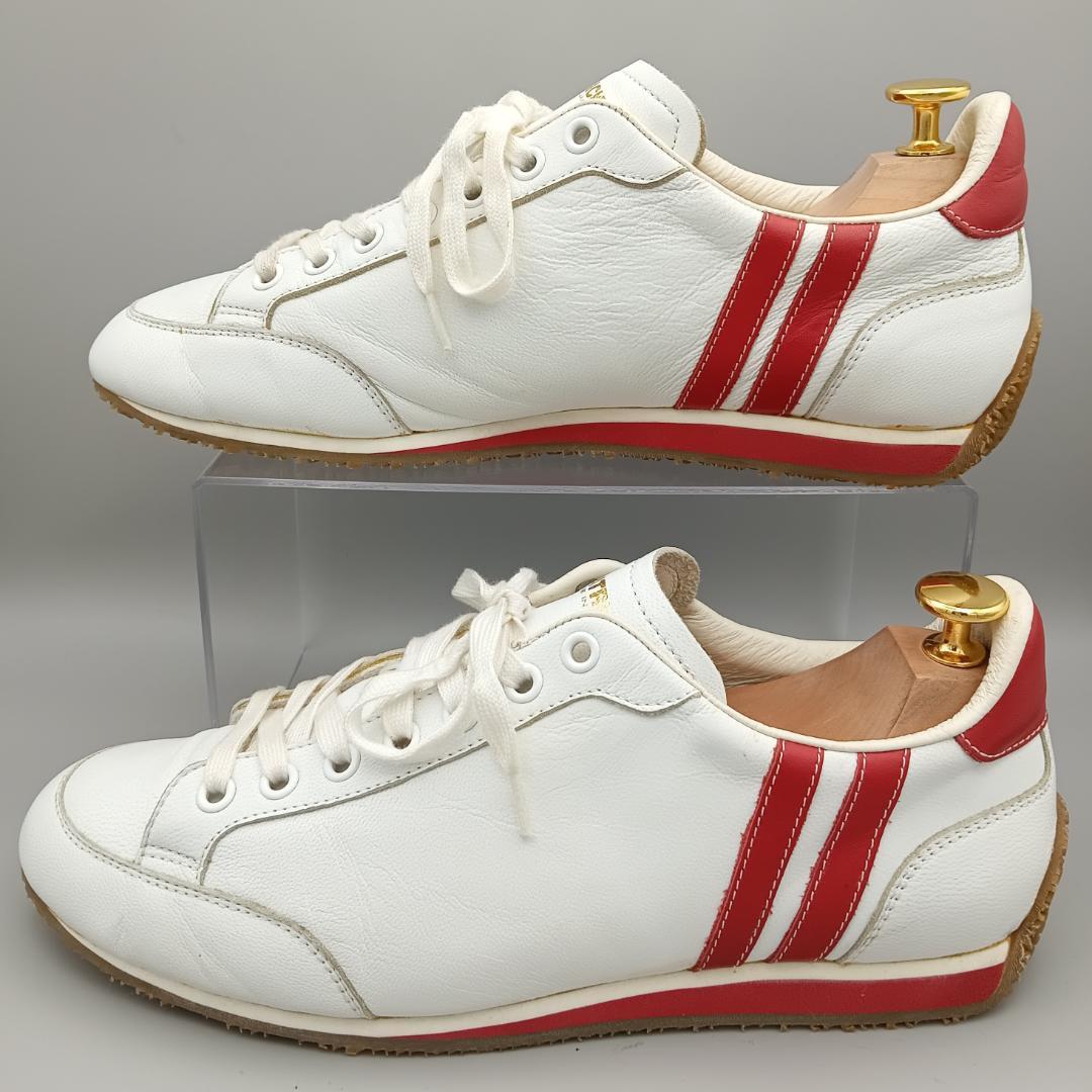 PATRICK レザースニーカー　美品・中古　箱あり 美品】PATRICK パトリック 白 ホワイト レザー スニーカー 25.0
