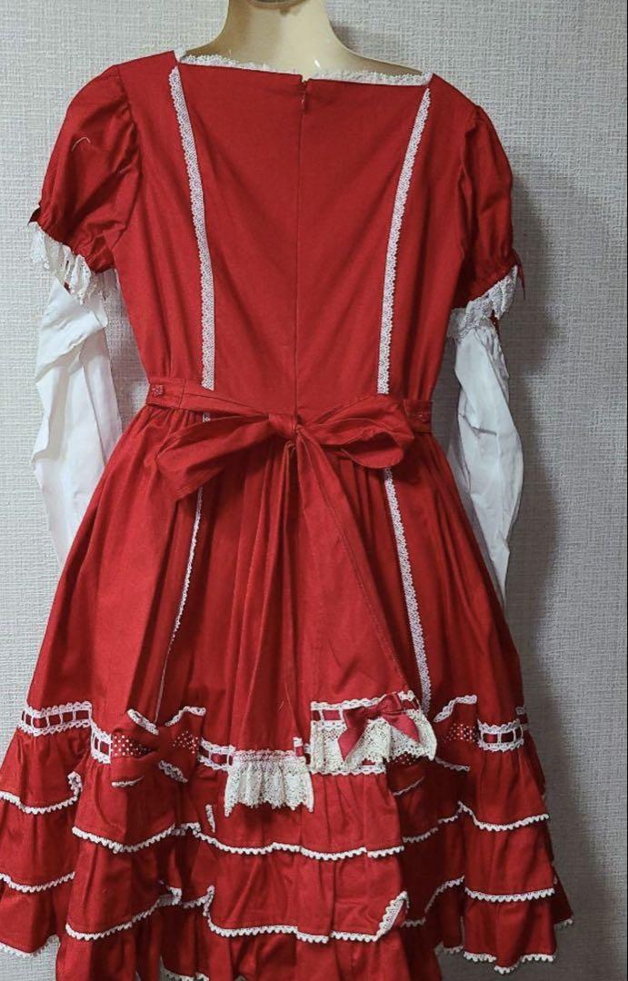 2点セット【Angelic pretty】赤ずきんケープ付 赤 リボン