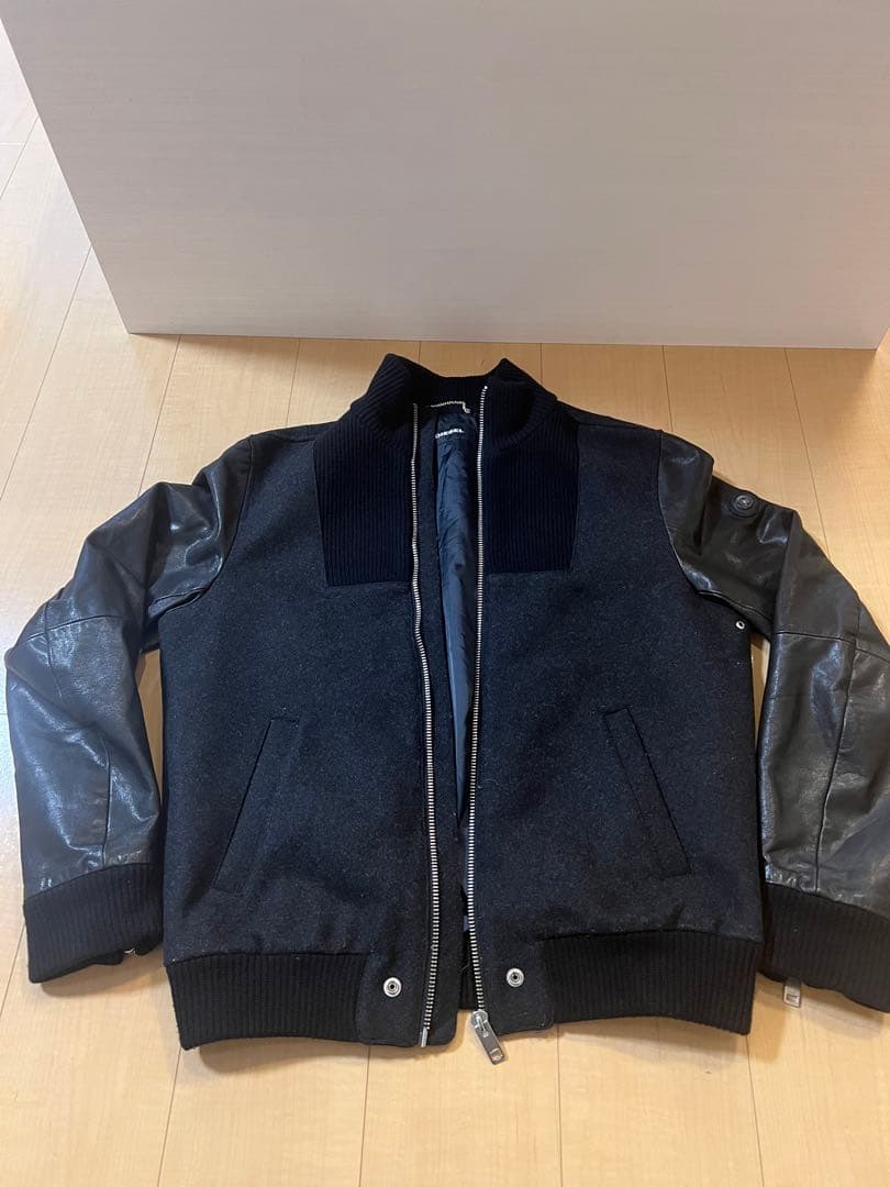 新品】 【美品、値下げしました】新品9.2万ウールxゴートレザー