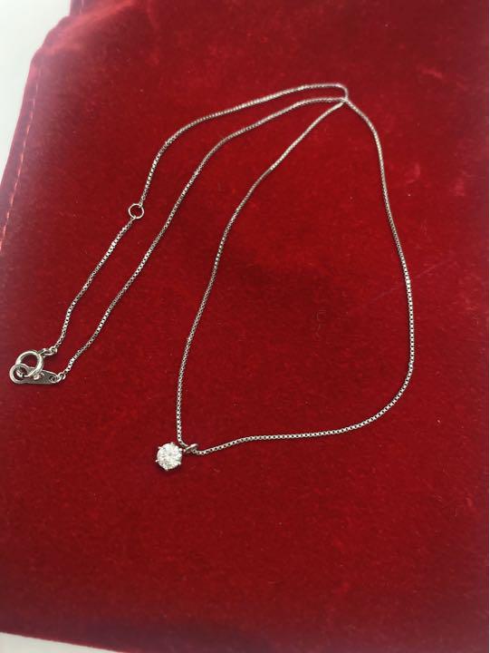 プラチナ一粒ダイヤネックレスD0.33ct