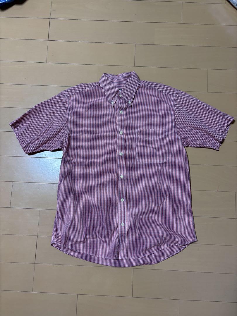 90〜00s old UNIQLO ギンガムチェック　半袖シャツ　ほぼデッド