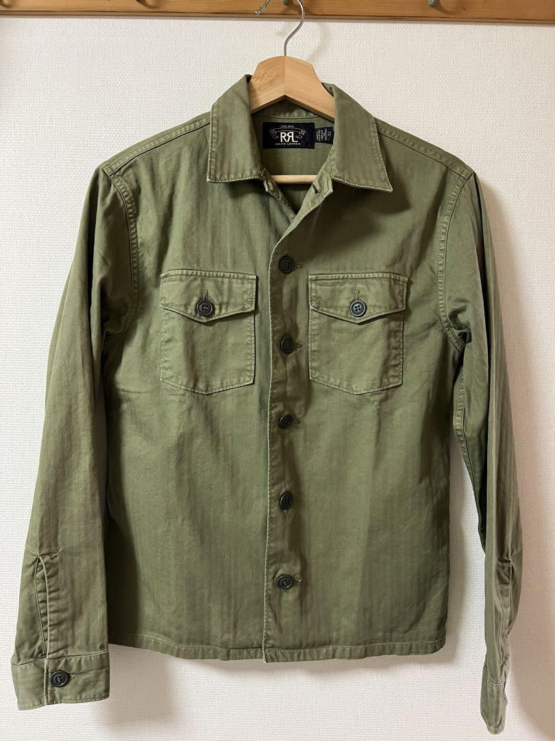美品] RRL/ダブルアールエルミリタリージャケット オリーブ
