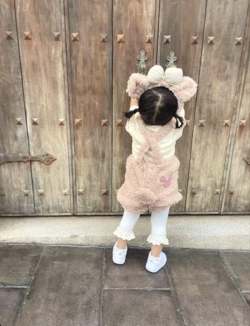 tumblr.littlegirl もこもこくまさんかぼちゃパンツサロペット&くま耳のヘアバンドのセット - メルカリ