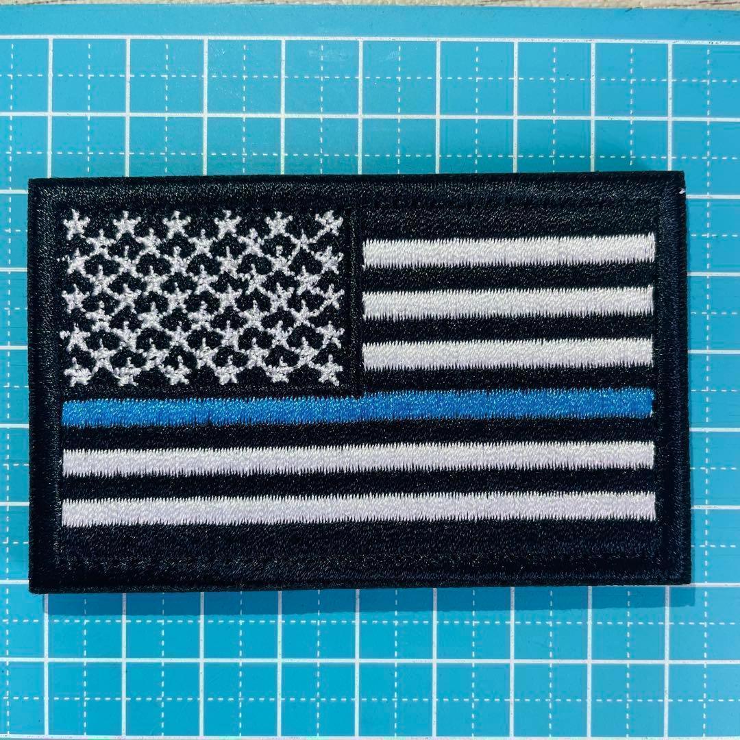 国旗 アメリカ US 星条旗 【378】刺繍ワッペン ベルクロ付