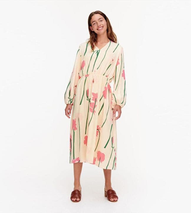 祝開店 大放出セール開催中 34 ワンピース Kukat Torin Niitty 未使用 マリメッコ ロングワンピース Williamsav Com