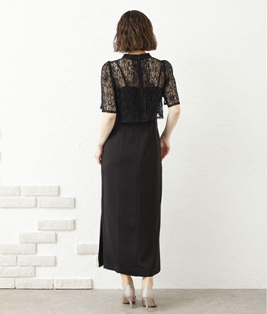 AIMER　レースブラウス付3WAYタイトパーティードレス　結婚式 ブラック
