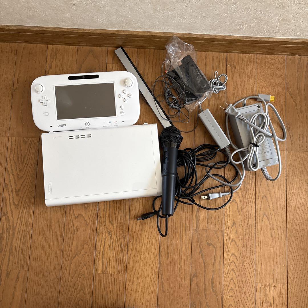 Wii U 本体 ホワイト マイク付き箱付き(ジャンク品