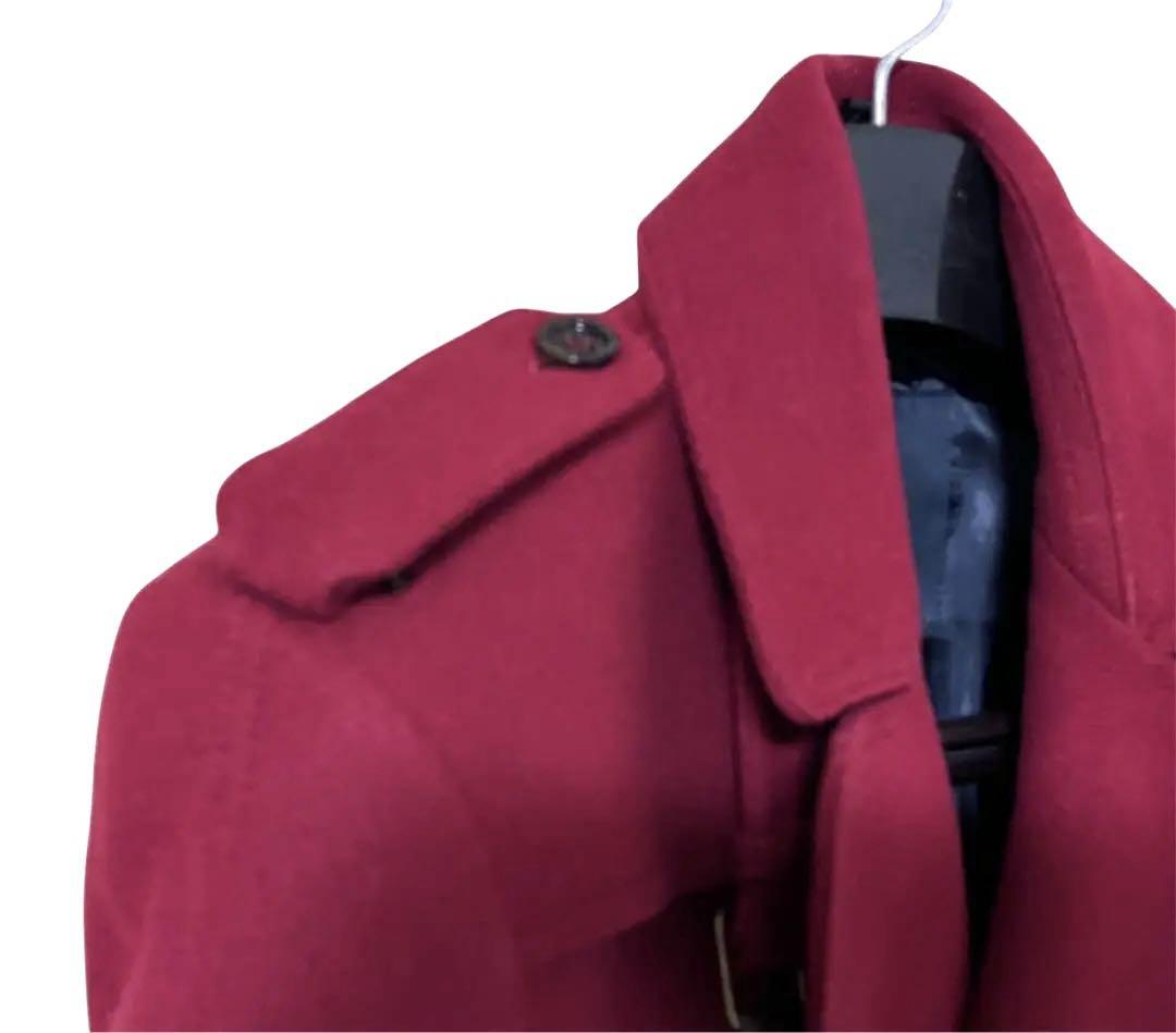 【新品】【おしゃれ】ZARA MAN 赤 ダブルブレスト トレンチコート⭐️