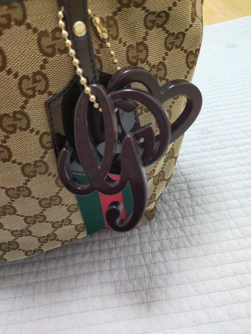 【プロフィー】 美品 GUCCI トートバッグ チャーム付き Zwtjg-m55393556711 たのでけっ