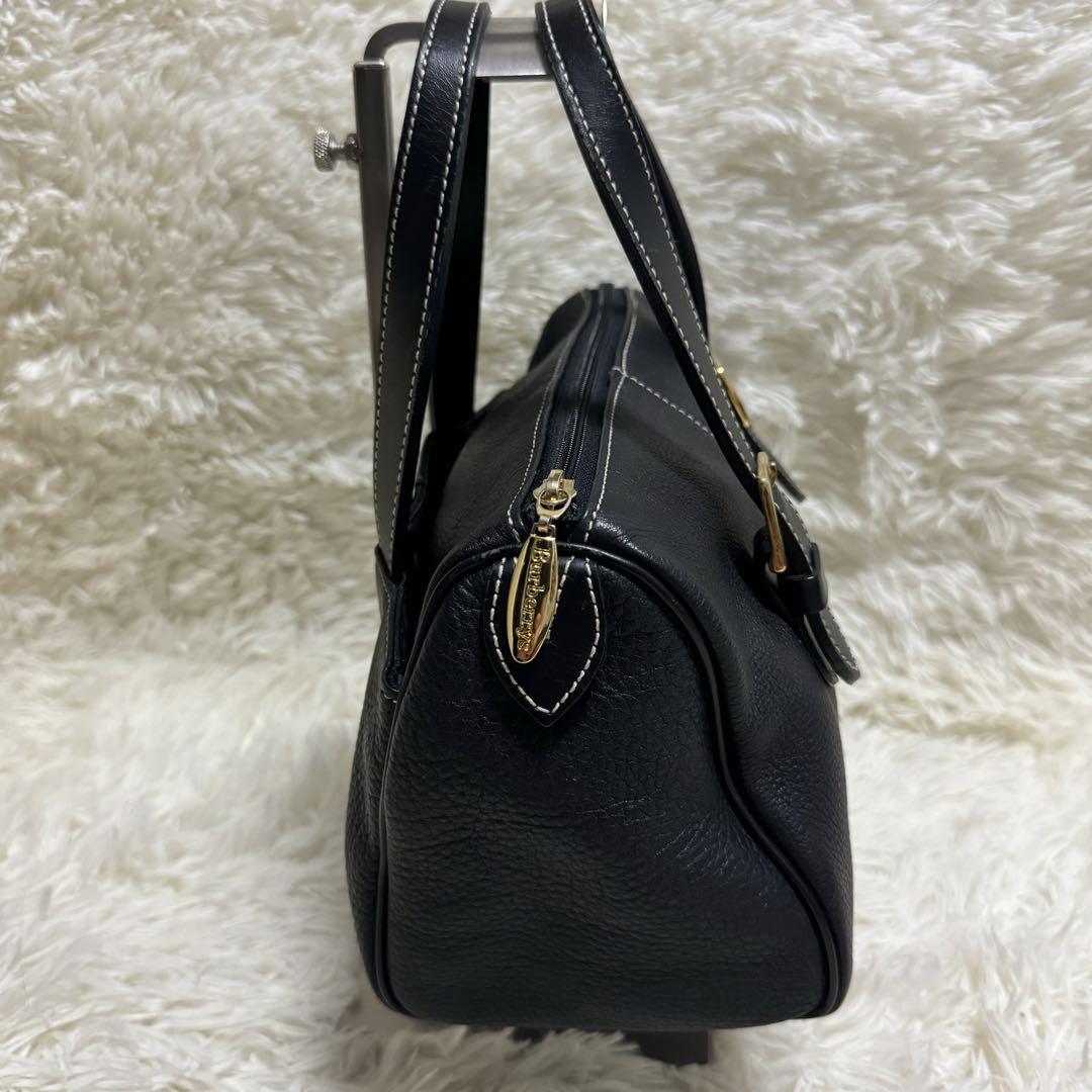 BURBERRY  ハンドバッグ　ミニボストン　内ノバチェック　レザー　金具