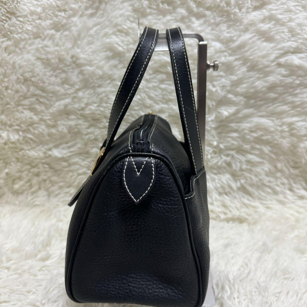 BURBERRY  ハンドバッグ　ミニボストン　内ノバチェック　レザー　金具