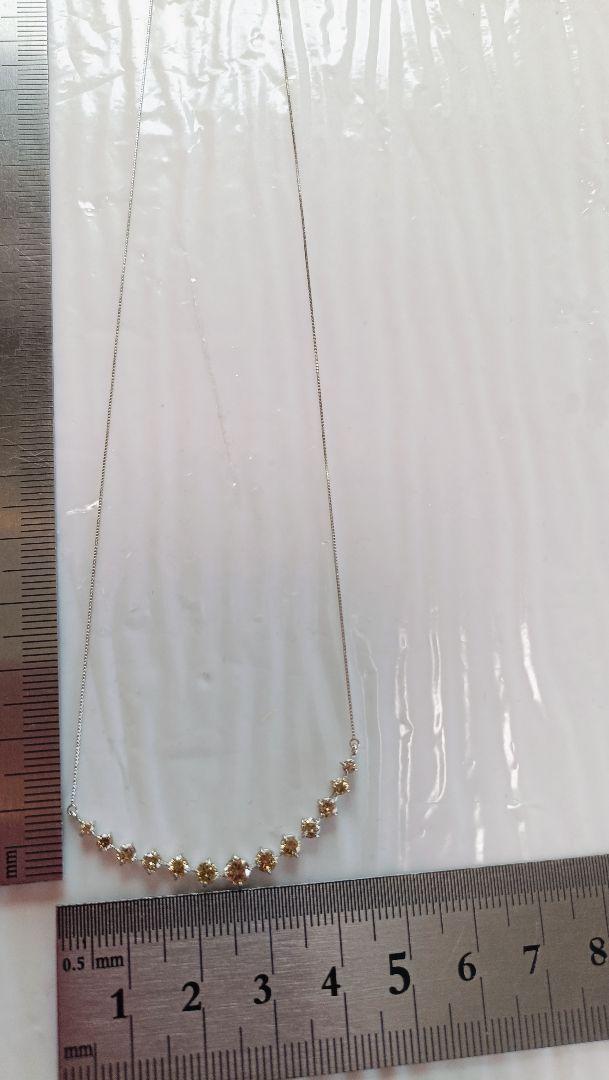 お安く出品！PT900/PT850 ダイヤ1.00ラインきらりんネックレス