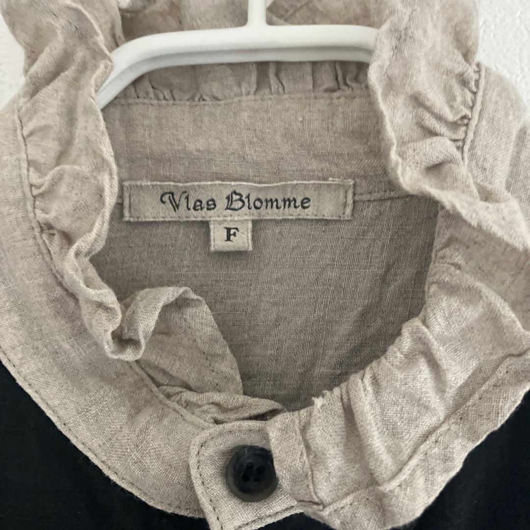 ヴラスブラムMedium Linen フリル衿シャツ ヴラスブラムMedium Linen フリル衿シャツ - メルカリ