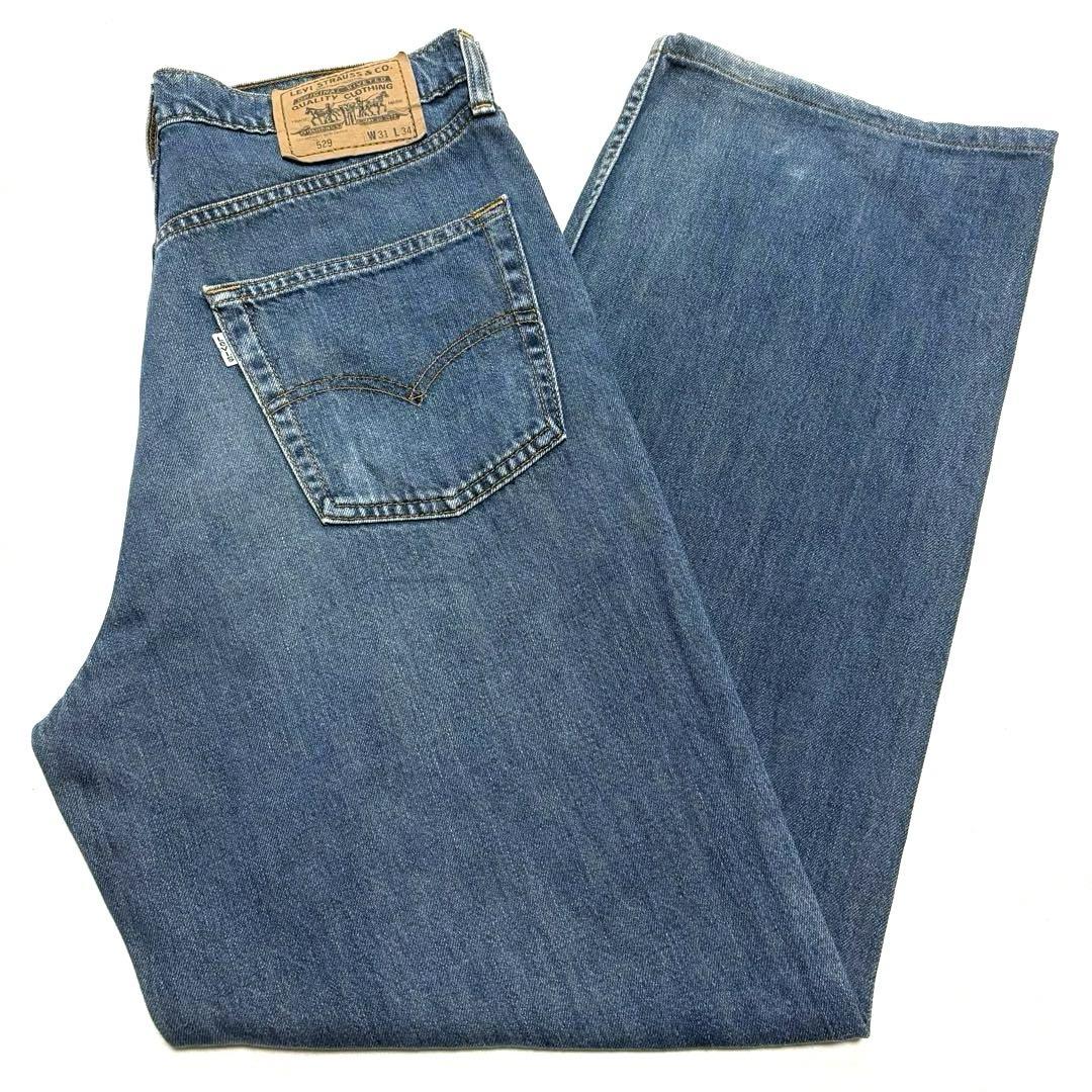 極太 90s 日本製 W31 リーバイス529 ワイド デニム パンツ 白タブ