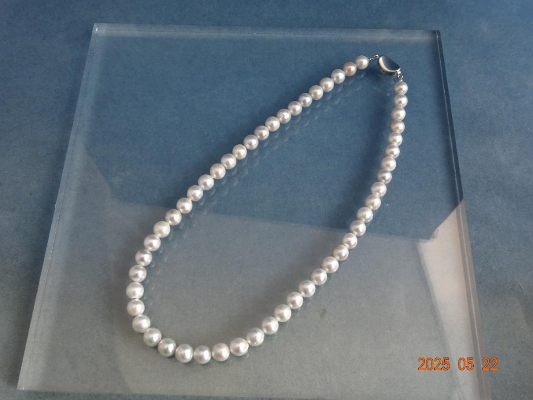 あこや真珠 （ 7.5-8ｍｍ）シルバーグレー　ネックレス