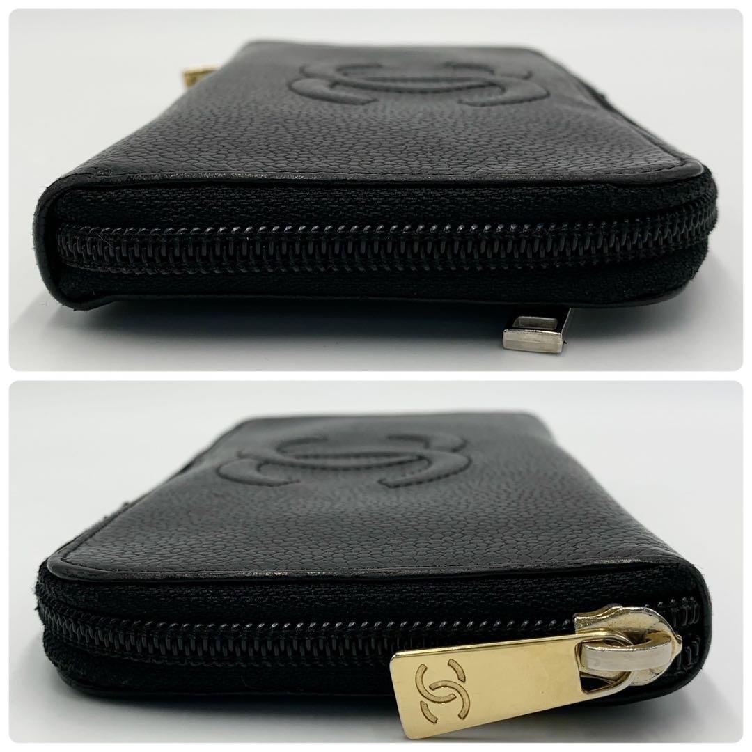 箱付き CHANEL シャネル 財布 ココマーク ラウンドジップ