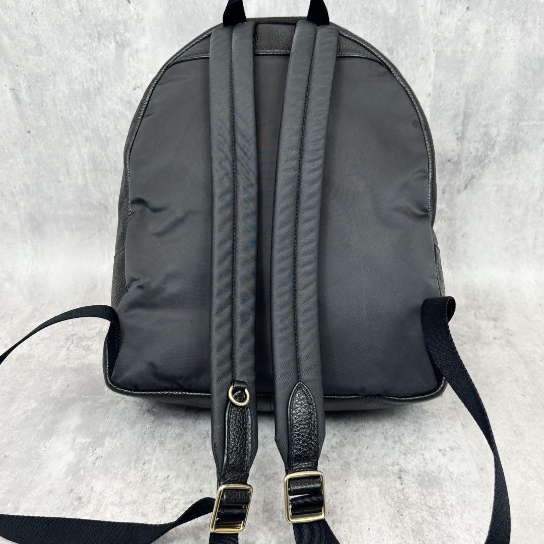 極美品✨】 コーチ チャーリー リュック ブラック レザー シボ革