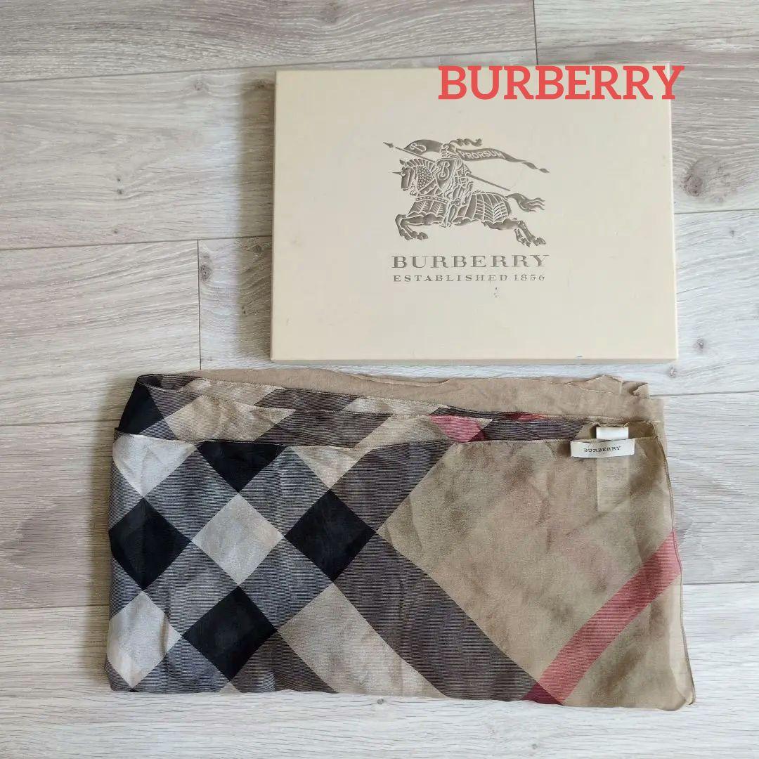 BURBERRY チェック柄ストール ベージュ系 BURBERRY チェック柄ストール