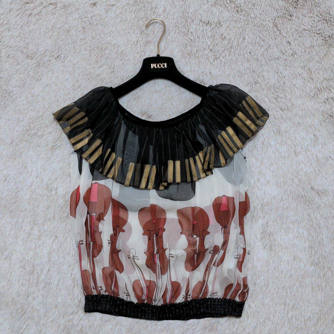 ☆ツモリチサト/TSUMORI CHISATO☆鍵盤 バイオリン シルクブラウス