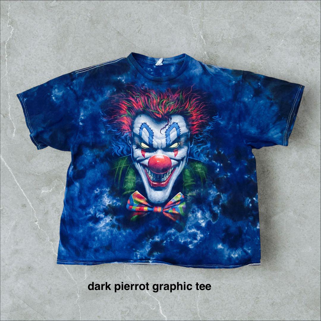 dark pierrot graphicTシャツピエロサーカスジョーカー