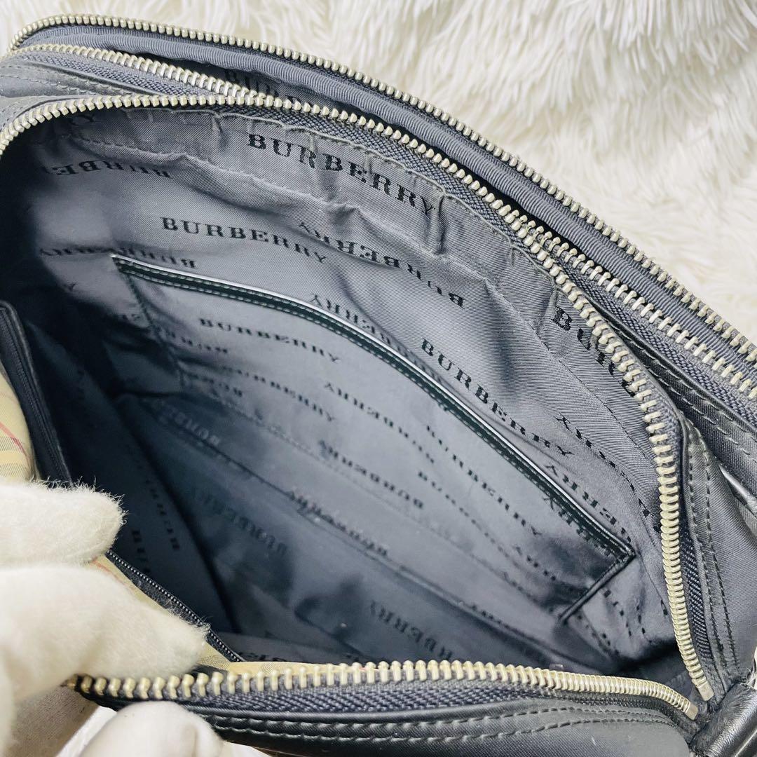 BURBERRY バーバリー ロゴ ショルダーバッグ レザー レディース