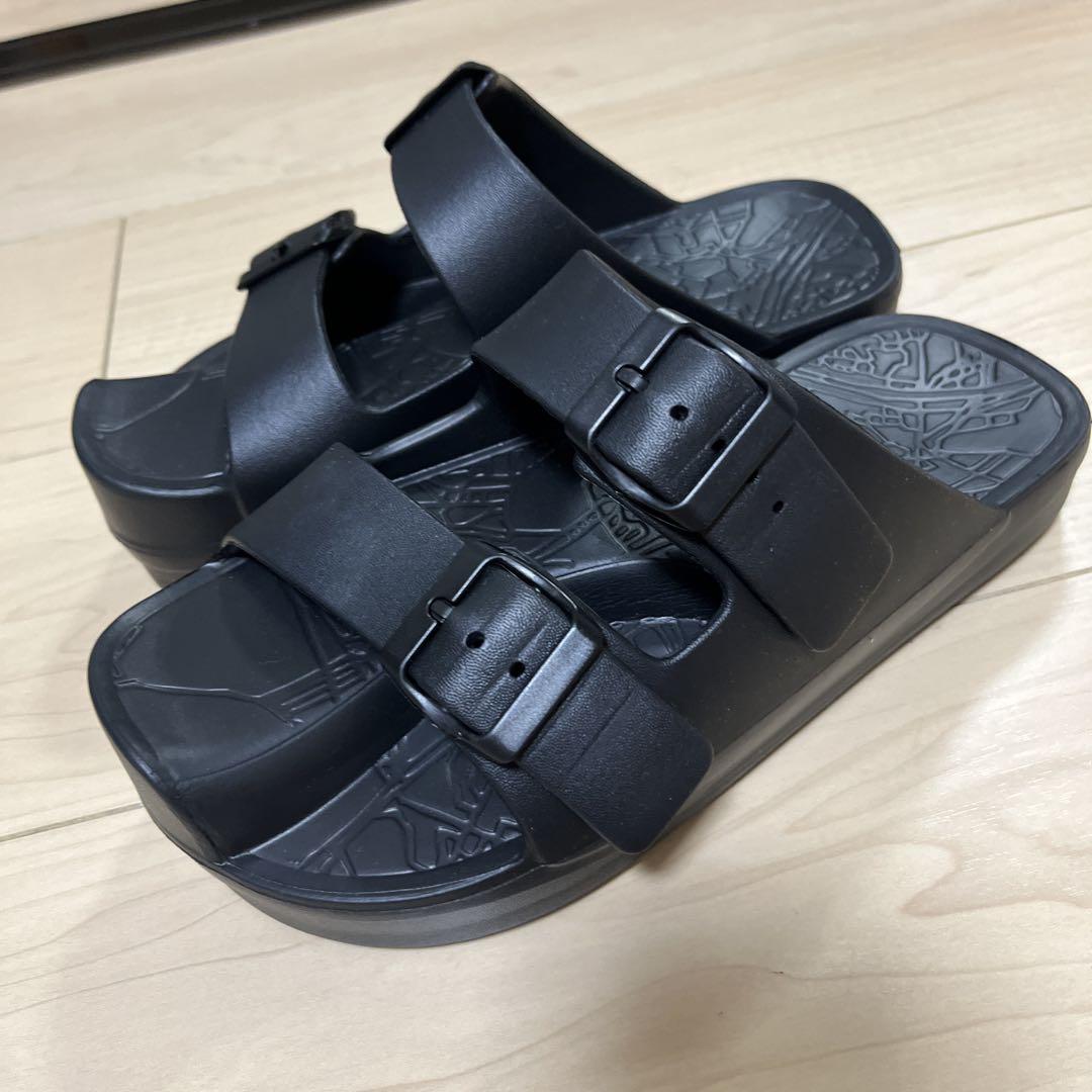 Rakubaki イージーサンダル ラップ S 黒