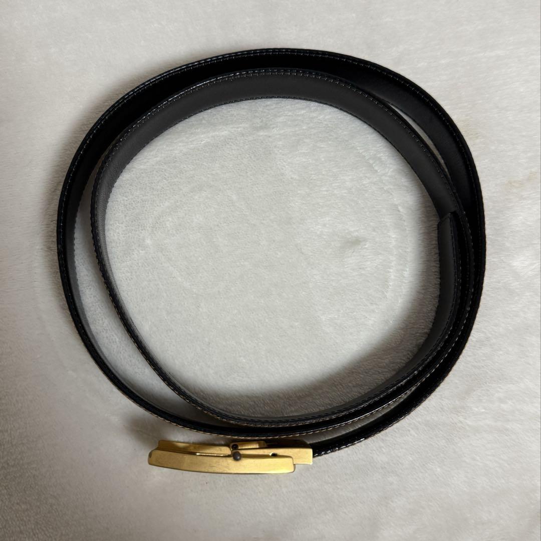GUCCI★ベルト★レザー★カーキ/黒色系★美品