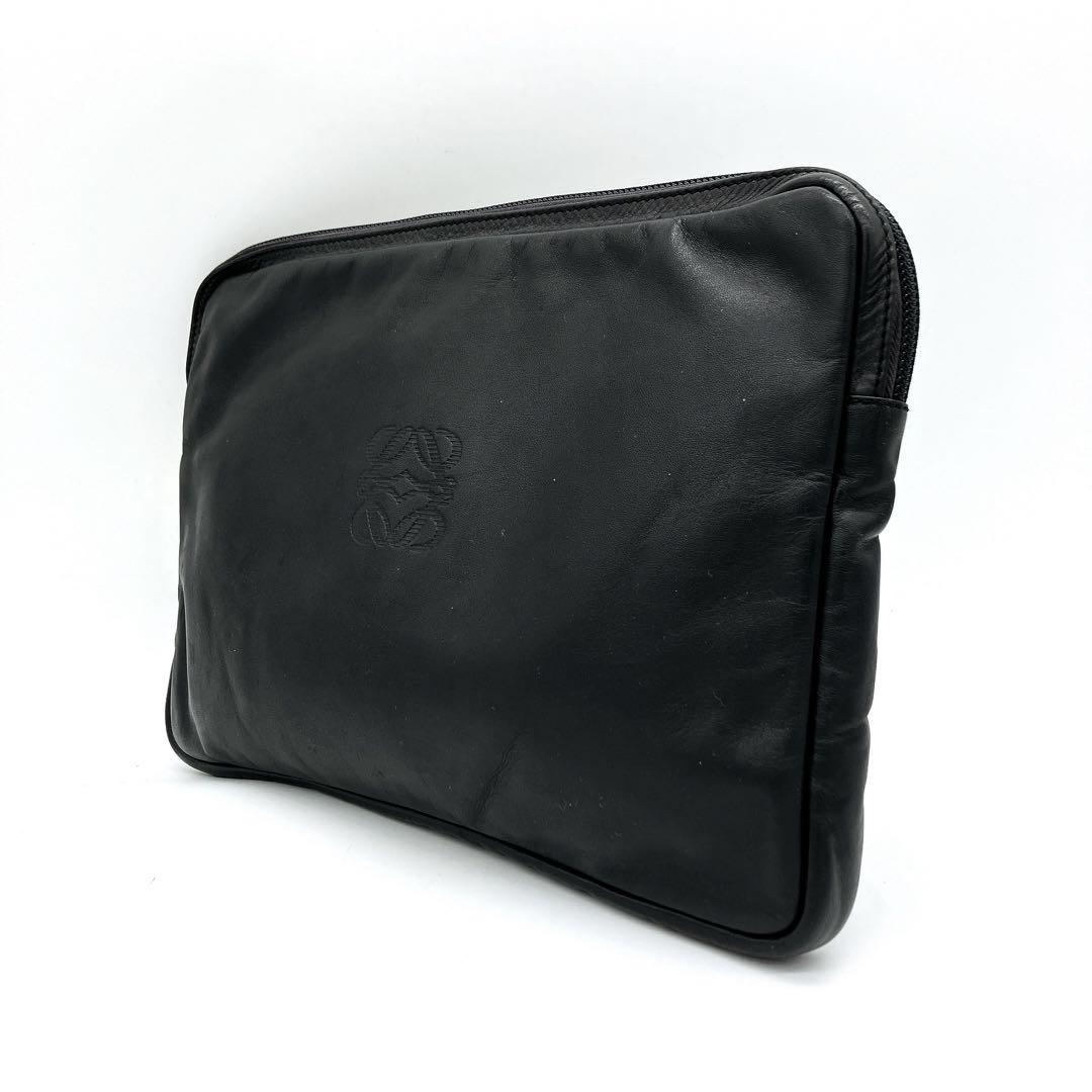 【国内発送関税込】【LOEWE】 レザー クラッチバック LOEWE】クラッチバッグ ポーチ アナグラム型押し レザー