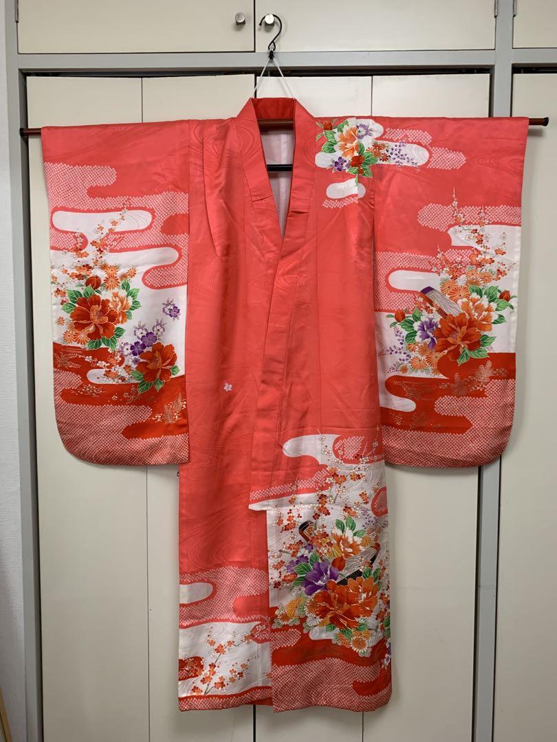 女児用着物・作り帯・半幅帯・しごき・帯締めセット 7歳 七五三 ひな祭り 初詣