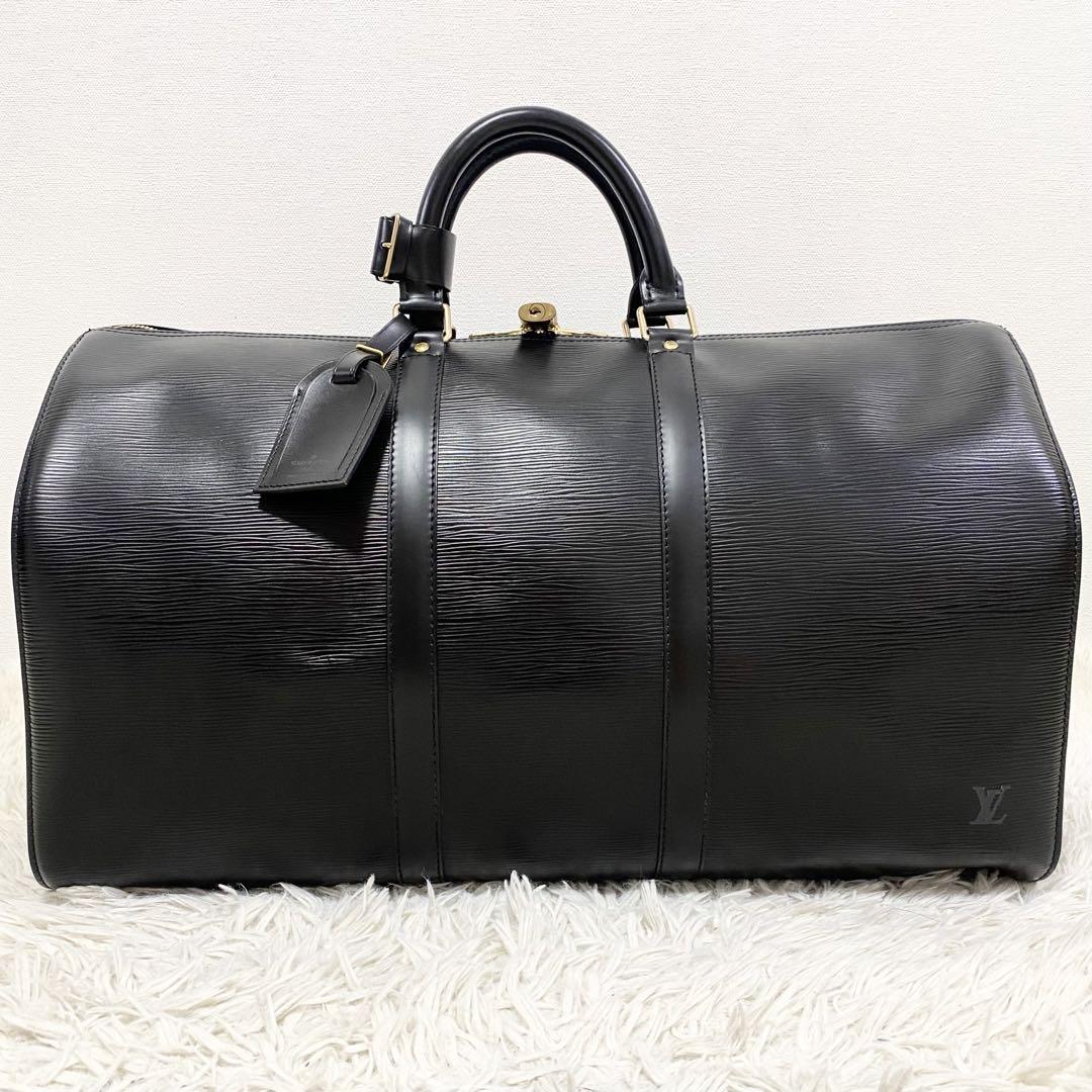 【極美品】ルイヴィトン キーポル50 エピ ノワール ボストンバッグ ブラック