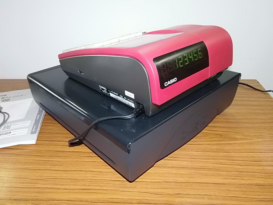 わかいい赤63設定無料10部門カシオTE-400インボイスレジスターSDカード