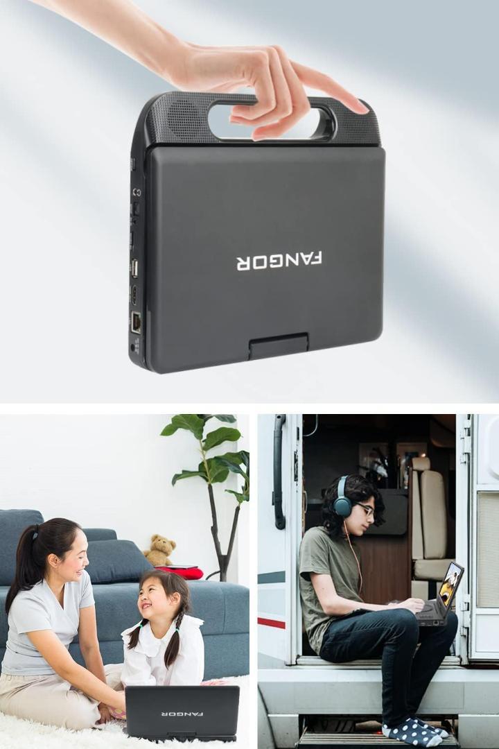 新品❤️FANGOR ポータブルブルーレイプレーヤー 10.1インチ 回転式画面