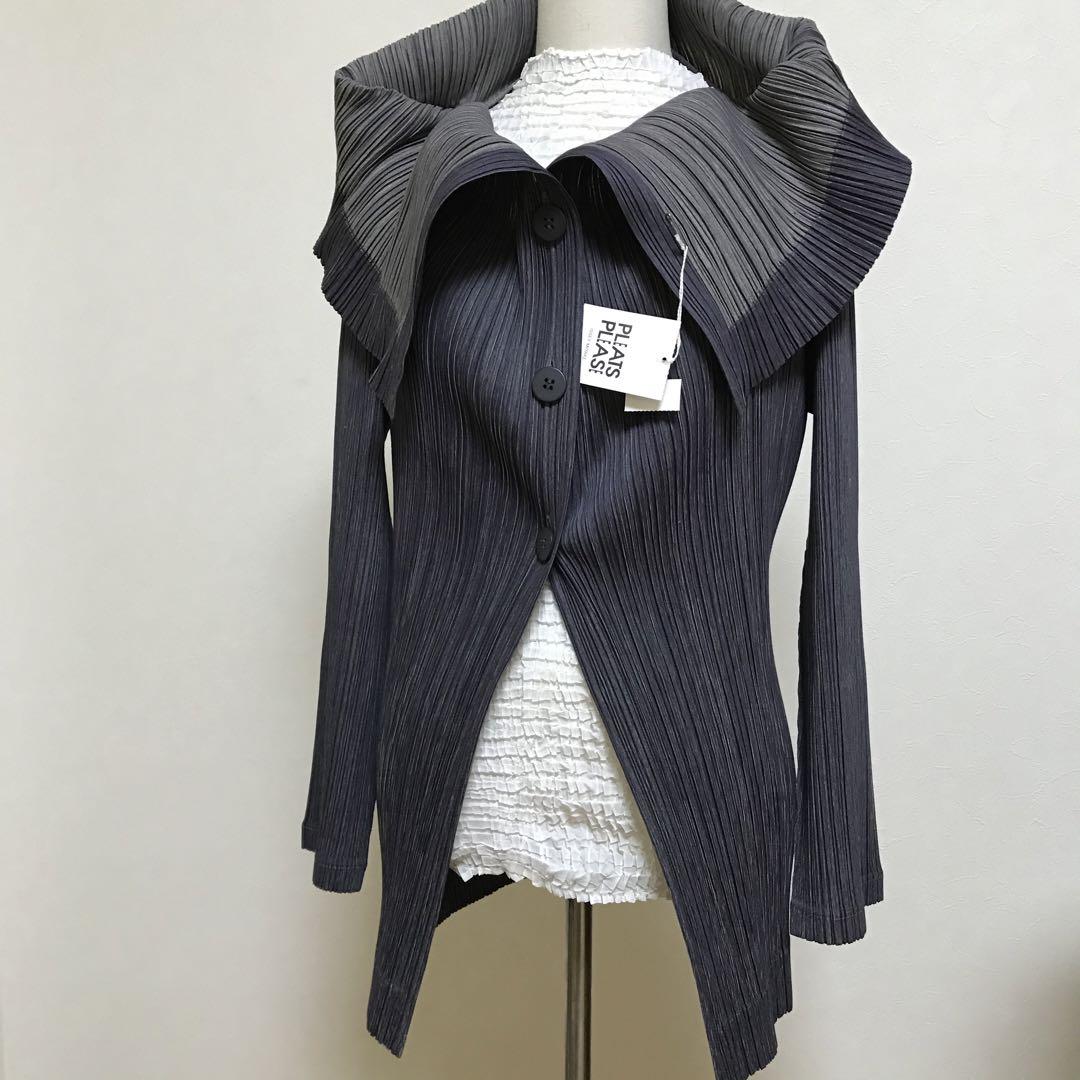 ISSEI  MIYAKE プリーツプリーズ　厚地カーディガン