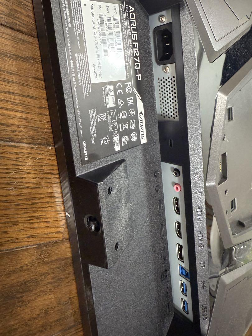 AORUS FI27Q-P ブラック ディスプレイモニター