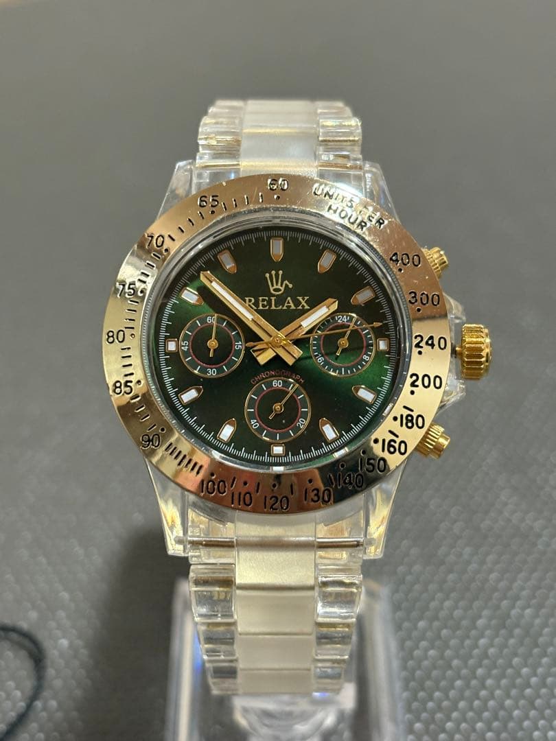 RELAX 王冠折れロゴ クロノイエロー世田谷ベース 人気モデル