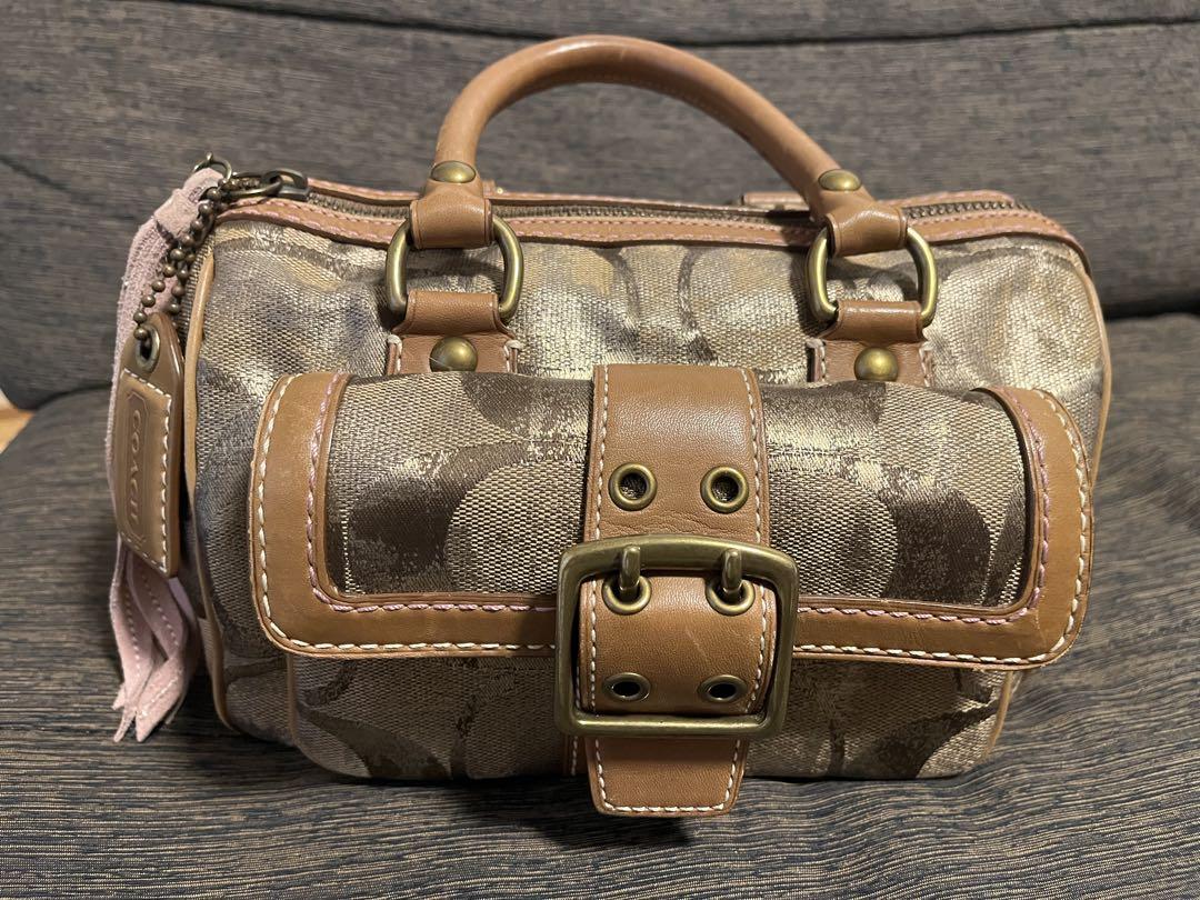 COACH キャンバス ソーホー ミニボストンバッグ ハンドバッグ シグネチャー