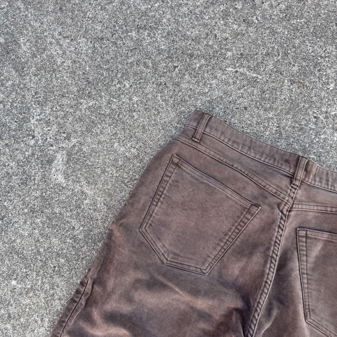 90s J.CREW cotton wide pants 33×34 brown