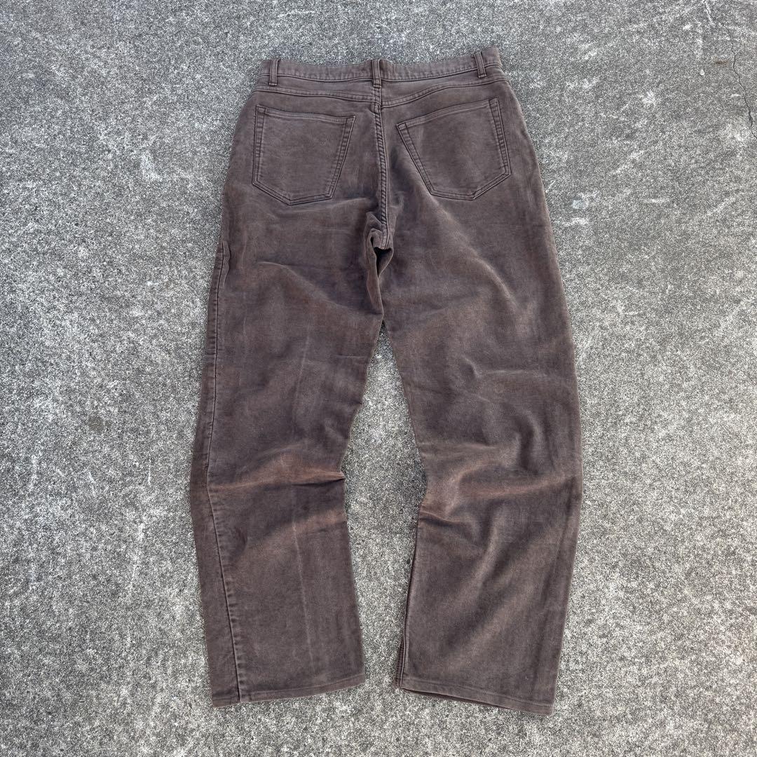 90s J.CREW cotton wide pants 33×34 brown