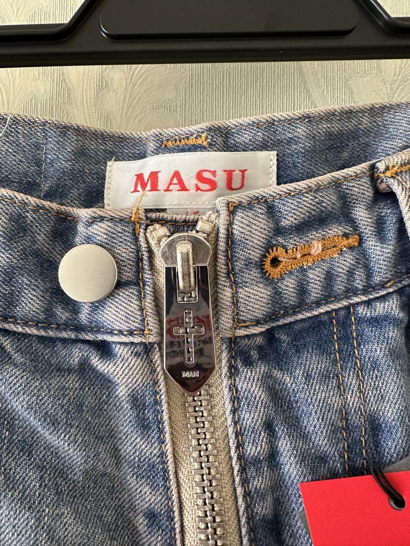 新品未使用品 masu 2024ss バギーデニム 46 pink indigo