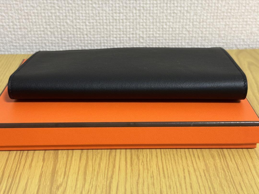 【新品】HERMES エルメス 長財布 シチズンツイル ロング 黒 ブラック