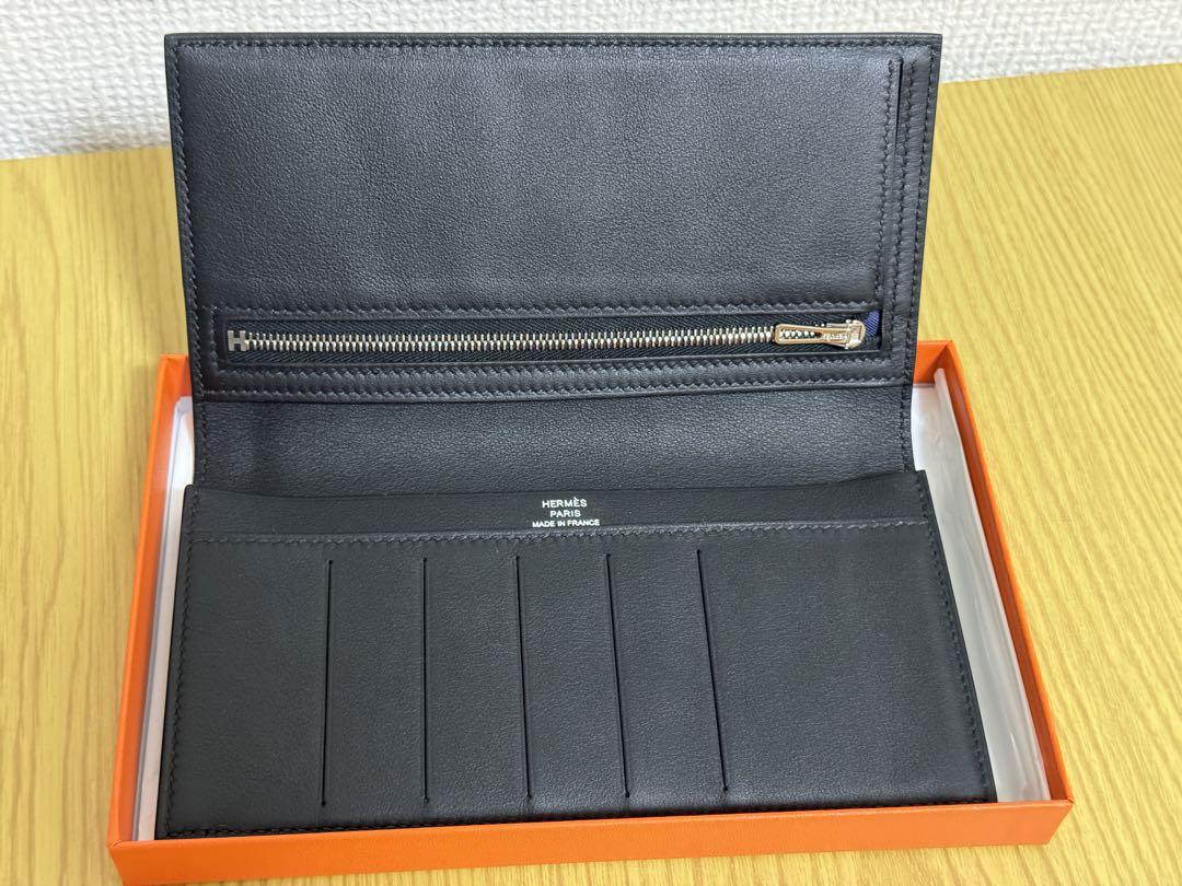 【新品】HERMES エルメス 長財布 シチズンツイル ロング 黒 ブラック