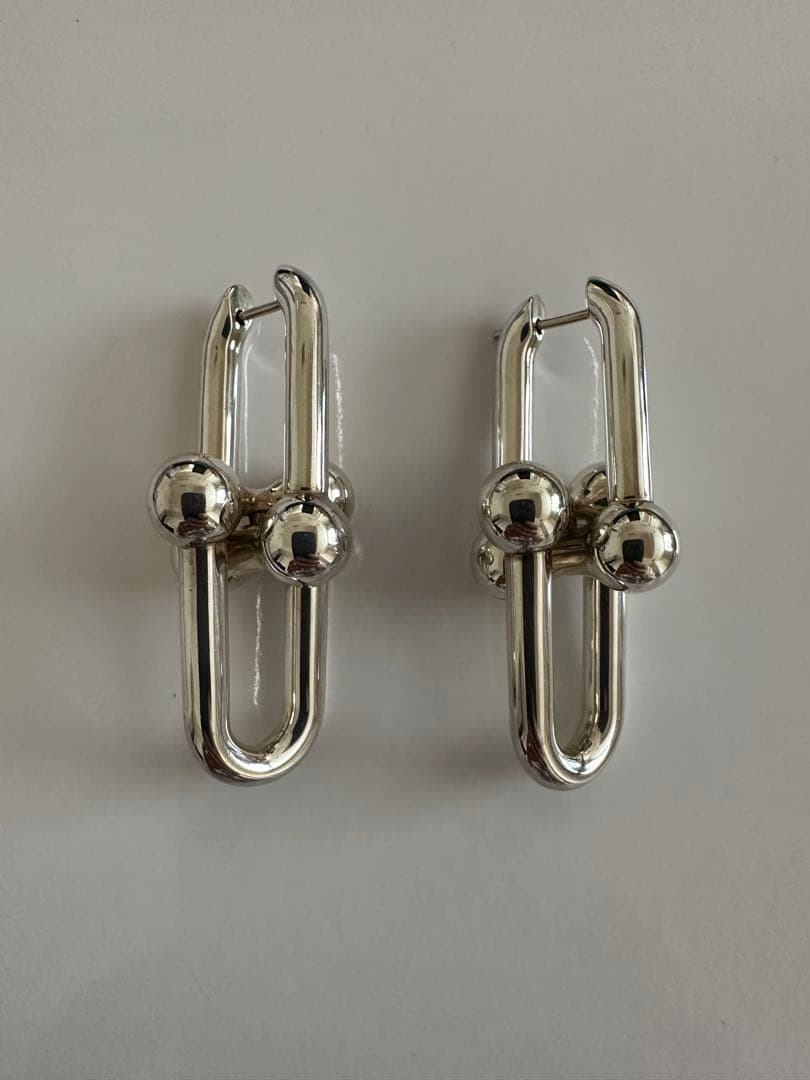 Tiffany ティファニー ハードウェア エクストララージ リンク ピアスTIFFANY
