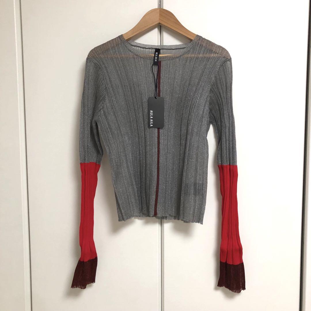 【さをさをさま専用】新品未使用　AULA AILA SHEER RIB KNIT