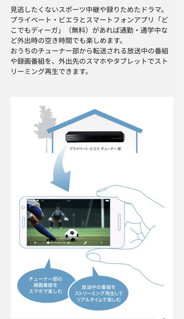 パナソニック　プライベートビエラ　ポータブルテレビ　　　UN-15CTD10-K