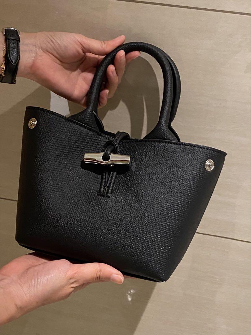 【新品】ロンシャンル ロゾ XS トップハンドルバッグ レザー 黑