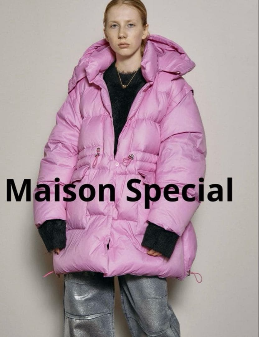 週末処分価格 ほぼ Maison SpecialオーバーチュニックダウンFREE SIZE・MAISON SPECIAL