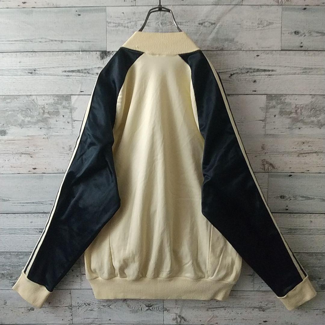 70s アディダス ATP USA製 トラックジャケット ベージュ×ブラック M