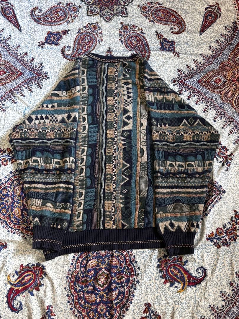 ヴィンテージ ニット セーター 3Dニット 80sXL LL WWW_MORNINGWALKER_COM