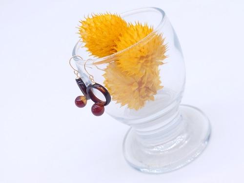 店内商品がすべてレジにて半額！！ ☆本べっ甲☆ べっ甲 (Pi-108) ピアス アクセサリー